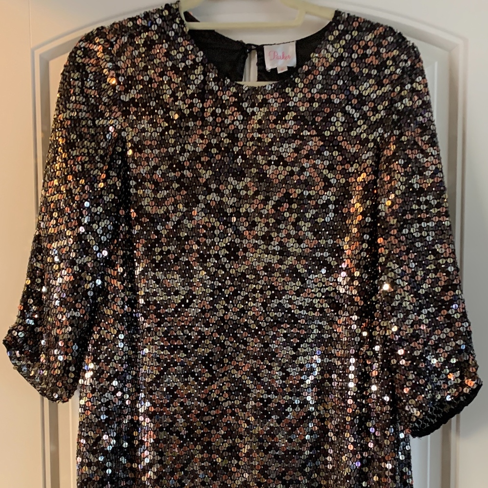 Parker Short Sequined Cocktail Dress